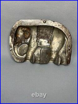 Antique German Anton Reiche Dresden Circus Elephant Chocolate Tin Mold Half