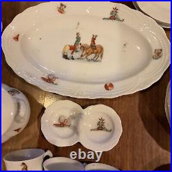 Antique German CHILDRENS DISHES CIRCUS THEMED RARE 30 items