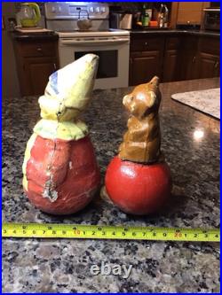 Antique German TOYS Paper Mache TOY Circus Clown Bear Roly Poly GERMANY RARE LOT Antique German TOYS Paper Mache TOY Circus Clown Bear Roly Poly GERMANY RARE LOT