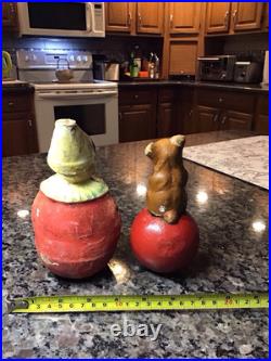 Antique German TOYS Paper Mache TOY Circus Clown Bear Roly Poly GERMANY RARE LOT Antique German TOYS Paper Mache TOY Circus Clown Bear Roly Poly GERMANY RARE LOT