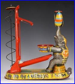 Antique German Tin Circus Elephant Wind Up Toy