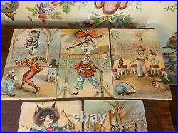 Antique German Wooden Toy Puzzle Blocks with Graphics