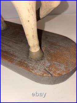 Antique Hand Painted & Carved Wood Folk Art Horse Figure Circus Carousel 11 1/2 Antique Hand Painted & Carved Wood Folk Art Horse Figure Circus Carousel 11 1/2