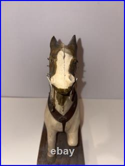 Antique Hand Painted & Carved Wood Folk Art Horse Figure Circus Carousel 11 1/2 Antique Hand Painted & Carved Wood Folk Art Horse Figure Circus Carousel 11 1/2