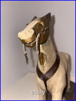 Antique Hand Painted & Carved Wood Folk Art Horse Figure Circus Carousel 11 1/2 Antique Hand Painted & Carved Wood Folk Art Horse Figure Circus Carousel 11 1/2