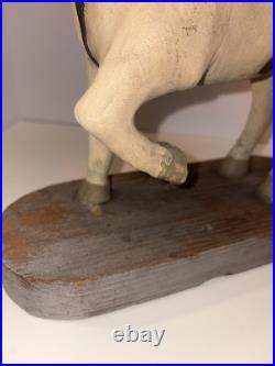 Antique Hand Painted & Carved Wood Folk Art Horse Figure Circus Carousel 11 1/2 Antique Hand Painted & Carved Wood Folk Art Horse Figure Circus Carousel 11 1/2