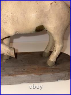 Antique Hand Painted & Carved Wood Folk Art Horse Figure Circus Carousel 11 1/2 Antique Hand Painted & Carved Wood Folk Art Horse Figure Circus Carousel 11 1/2