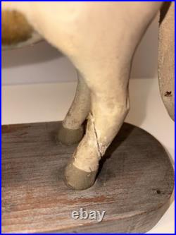 Antique Hand Painted & Carved Wood Folk Art Horse Figure Circus Carousel 11 1/2 Antique Hand Painted & Carved Wood Folk Art Horse Figure Circus Carousel 11 1/2