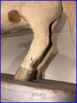 Antique Hand Painted & Carved Wood Folk Art Horse Figure Circus Carousel 11 1/2 Antique Hand Painted & Carved Wood Folk Art Horse Figure Circus Carousel 11 1/2