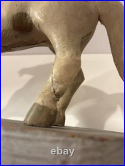 Antique Hand Painted & Carved Wood Folk Art Horse Figure Circus Carousel 11 1/2 Antique Hand Painted & Carved Wood Folk Art Horse Figure Circus Carousel 11 1/2