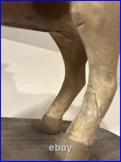 Antique Hand Painted & Carved Wood Folk Art Horse Figure Circus Carousel 11 1/2 Antique Hand Painted & Carved Wood Folk Art Horse Figure Circus Carousel 11 1/2