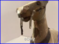 Antique Hand Painted & Carved Wood Folk Art Horse Figure Circus Carousel 11 1/2 Antique Hand Painted & Carved Wood Folk Art Horse Figure Circus Carousel 11 1/2