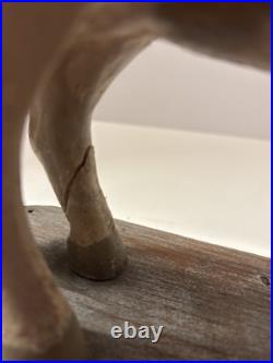 Antique Hand Painted & Carved Wood Folk Art Horse Figure Circus Carousel 11 1/2 Antique Hand Painted & Carved Wood Folk Art Horse Figure Circus Carousel 11 1/2