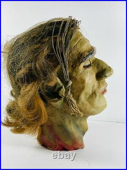 Antique Head of John the Baptist Sideshow Circus Carnival Gaff with Box folk art