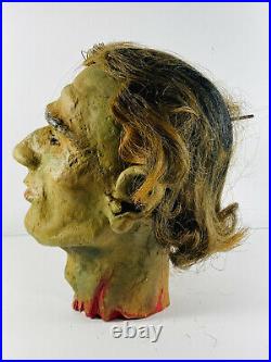 Antique Head of John the Baptist Sideshow Circus Carnival Gaff with Box folk art