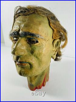 Antique Head of John the Baptist Sideshow Circus Carnival Gaff with Box folk art