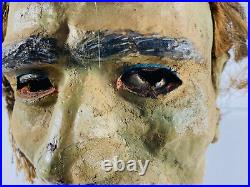 Antique Head of John the Baptist Sideshow Circus Carnival Gaff with Box folk art