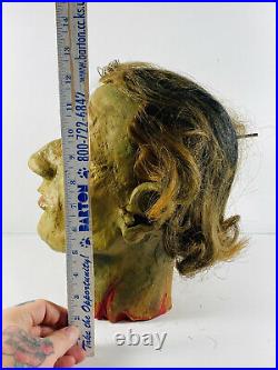 Antique Head of John the Baptist Sideshow Circus Carnival Gaff with Box folk art