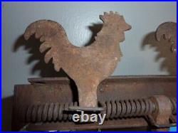 Antique Hoffmann Cast Iron Carnival Shooting Gallery ROOSTER Target