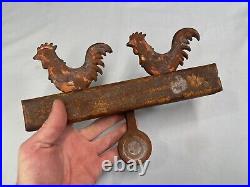 Antique Hoffmann Cast Iron Carnival Shooting Gallery ROOSTER Target 2 (G5)