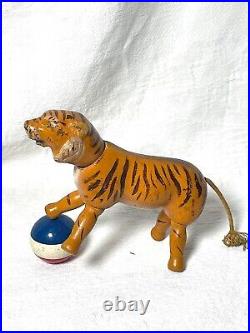 Antique Humpty Dumpty Circus Tiger and Ball