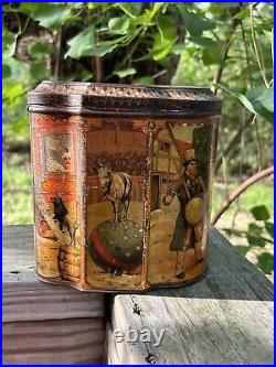 Antique Huntley & Palmers Circus Biscuit Tin c1893