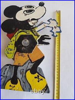 Antique Iron Carnival Shooting Gallery Mickey Mouse Target 50s