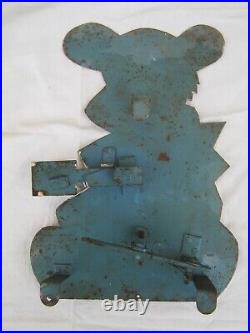 Antique Iron Carnival Shooting Gallery Postman Mouse Target 50s