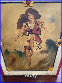 Antique Jeweled carnival/circus wood panel board Sign Hand Painted Original