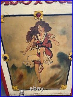 Antique Jeweled carnival/circus wood panel board Sign Hand Painted Original