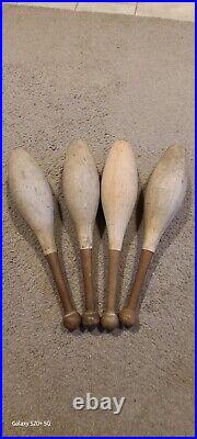 Antique Juggling clubs. Harry Lind juggling clubs