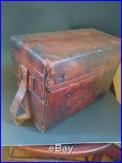 Antique Leather Autotherm Picnic bag Drew & Sons Piccadilly Circus London 1910s