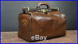 Antique Leather Lined Gladstone Bag by Drew & Sons Piccadilly Circus London