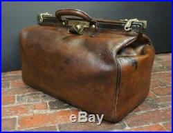Antique Leather Lined Gladstone Bag by Drew & Sons Piccadilly Circus London