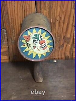 Antique Lindstrom BARNUM BAILEY tin toy Baby Rattle Circus Parade Clown Toy