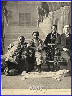 Antique Lithograph Photo Circus Sideshow The Famous South Africans 1880s
