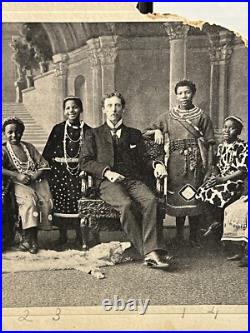 Antique Lithograph Photo Circus Sideshow The Famous South Africans 1880s