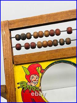 Antique M&P Cornhole bean bag Circus Clown Jester Carnival Home Game WOW
