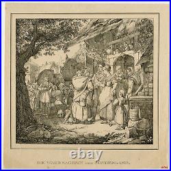 Antique Master Print-GENRE-FORTUNETELLER-CIRCUS-Sonderland-ca. 1835