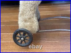 Antique Mohair Elephant Pull Toy Metal Wheels 15 Early 1900s Steiff Circus