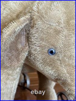 Antique Mohair Elephant Pull Toy Metal Wheels 15 Early 1900s Steiff Circus