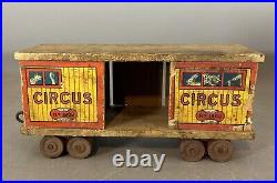 Antique N. D. C. & Co. Paper Litho on Wood Circus Box Car