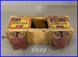 Antique N. D. C. & Co. Paper Litho on Wood Circus Box Car