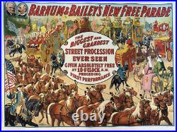 Antique Original Barnum & Bailey's New Free Parade 1915