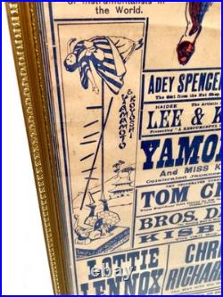 Antique Original Edwardian Liverpool Olympia Circus Advertising Poster c. 1909