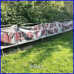 Antique Original Nevada Western Wild West Show Banner, Circus Banner