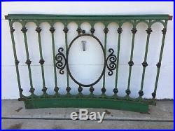 Antique Ornate Iron Architectural Salvage Curved Railing Circus Train Balcony