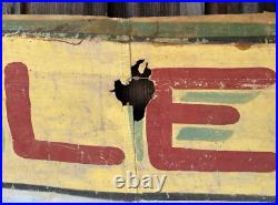 Antique Painted Canvas Fred G. Johnson 5 Legged Sheep Carnival Sideshow Banner Antique Painted Canvas Fred G. Johnson 5 Legged Sheep Carnival Sideshow Banner