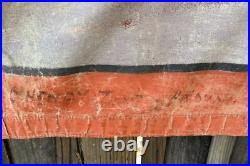 Antique Painted Canvas Fred G. Johnson 5 Legged Sheep Carnival Sideshow Banner Antique Painted Canvas Fred G. Johnson 5 Legged Sheep Carnival Sideshow Banner