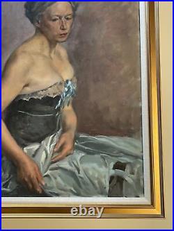Antique Painting Jules Rauschert Wpa American Master Impressionist Portrait